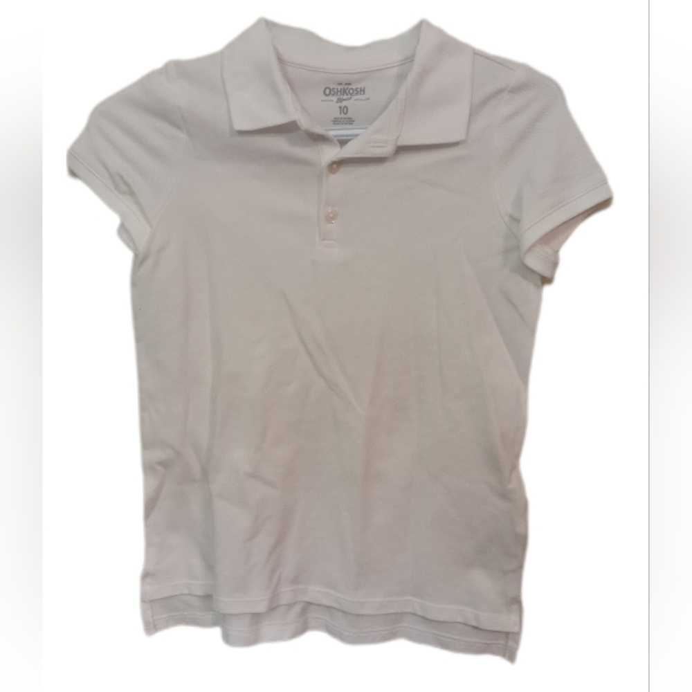 OshKosh B'gosh White Girls Polo Shirt
